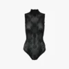Bodysuit med høy hals i svart