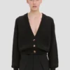 Cable Pocket Cardigan i svart