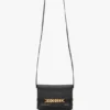 Chain pouch bag mini i svart skinn