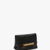 Chain pouch bag mini i svart skinn