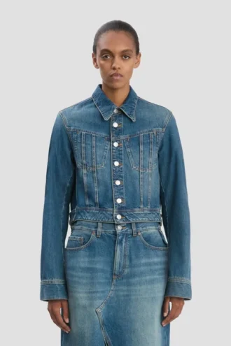 Denimjakke i mellomblå vask