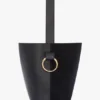 Dia bucket bag i marineblått skinn