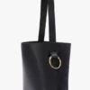 Dia bucket bag i marineblått skinn