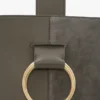 Dia-bucketbag i pebblegrått skinn