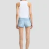 Distressed shorts i lyseblå vask