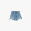 Distressed shorts i lyseblå vask