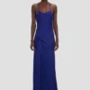 Draped Cami Gown i lys indigo