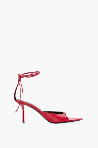 Eliza stilettosandal 75 i rødt skinn