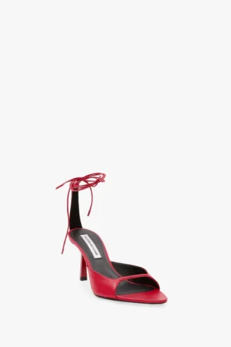 Eliza stilettosandal 75 i rødt skinn