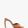 Harlow mule 100 i bronsefarget sateng