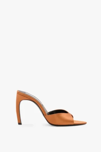 Harlow mule 100 i bronsefarget sateng
