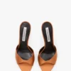 Harlow mule 100 i bronsefarget sateng