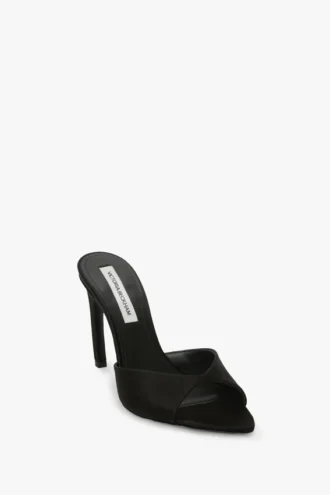 Harlow mule 100 i svart sateng