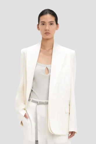 Jakke med løs krage i off-white