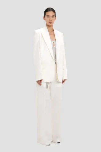 Jakke med løs krage i off-white