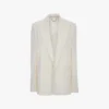 Jakke med løs krage i off-white Jakke med løs krage i off-white