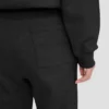 Joggebukse med brodert logo i svart