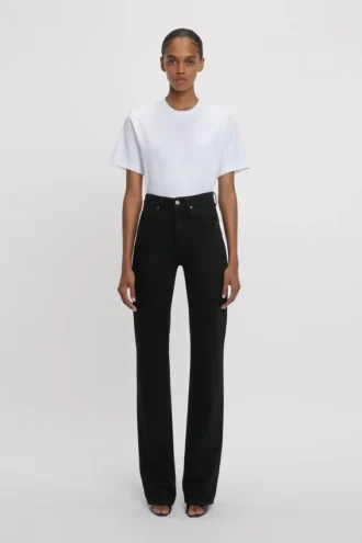 Julia stretchjeans i vasket svart