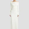 Off-shoulder-kjole i elfenben