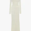 Off-shoulder-kjole i elfenben
