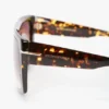 Oversized flat top-ramme i havana