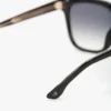 Oversized solbriller i acetat i svart