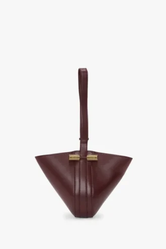 Portofino dia clutch i burgunderfarget skinn
