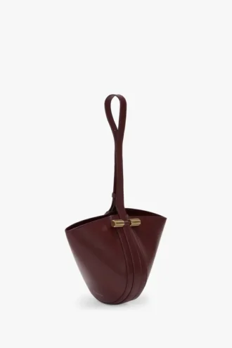 Portofino dia clutch i burgunderfarget skinn