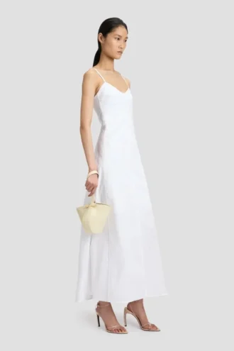 Portofino Dia Clutch i elfenbensfarget skinn