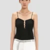 Rouleaux cami-top i svart