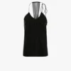 Rynket cami-top i svart