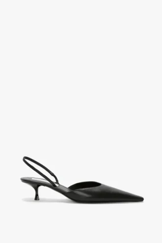 Sloane Halter Back 45 i svart skinn