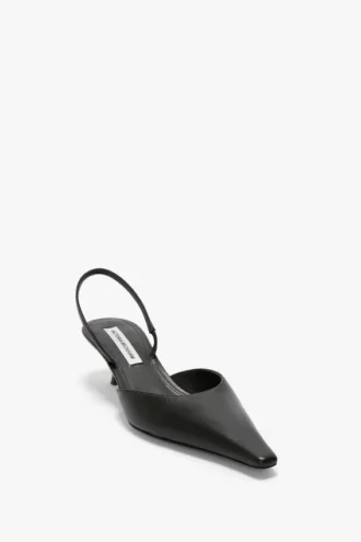 Sloane Halter Back 45 i svart skinn