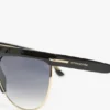 Solbriller i formet metall og acetat med flat topp