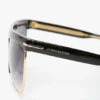 Solbriller i formet metall og acetat med flat topp
