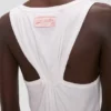 Split tank top i hvitt