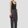 Split tank top i svart