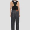 Split tank top i svart