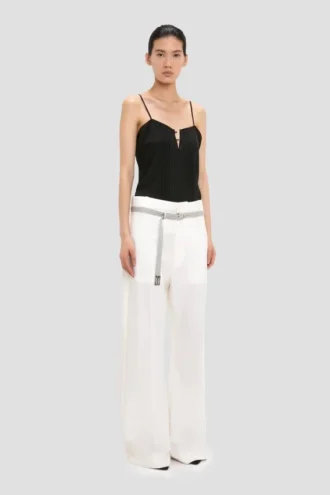 Straight Leg Folded Trouser i offwhite Straight Leg Folded Trouser i offwhite