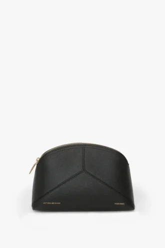 The Victoria Large Travel Pouch i svart skinn The Victoria Large Travel Pouch i svart skinn