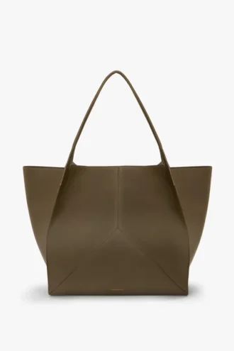 The Victoria reisetote i khaki skinn