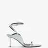 The Victoria stilett-sandal med dekor 75 i magnesium-sateng
