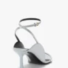 The Victoria stilett-sandal med dekor 75 i magnesium-sateng