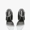 The Victoria stilett-sandal med dekor 75 i magnesium-sateng