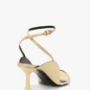 The Victoria stilett-sandaler med pynt, 75 mm, i sandfarget sateng