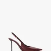 The Victoria stiletto slingback 100 i burgunderfarget skinn