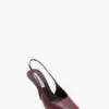 The Victoria stiletto slingback 100 i burgunderfarget skinn