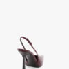 The Victoria stiletto slingback 100 i burgunderfarget skinn