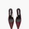 The Victoria stiletto slingback 100 i burgunderfarget skinn