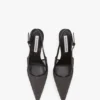 The Victoria stiletto slingback 100 i svart mesh The Victoria stiletto slingback 100 i svart mesh
